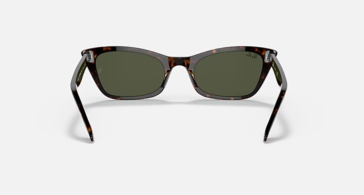 Ray-Ban Sunglasses Lady Burbank Havana Frame Green Lenses