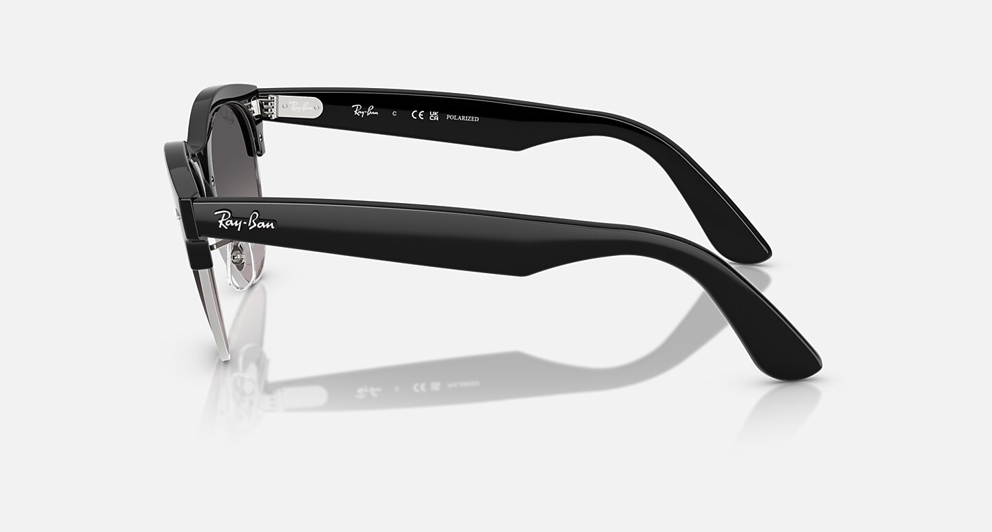 Ray-Ban Clubmaster Way Sunglasses Black Frame Grey Lenses Polarized 54-19