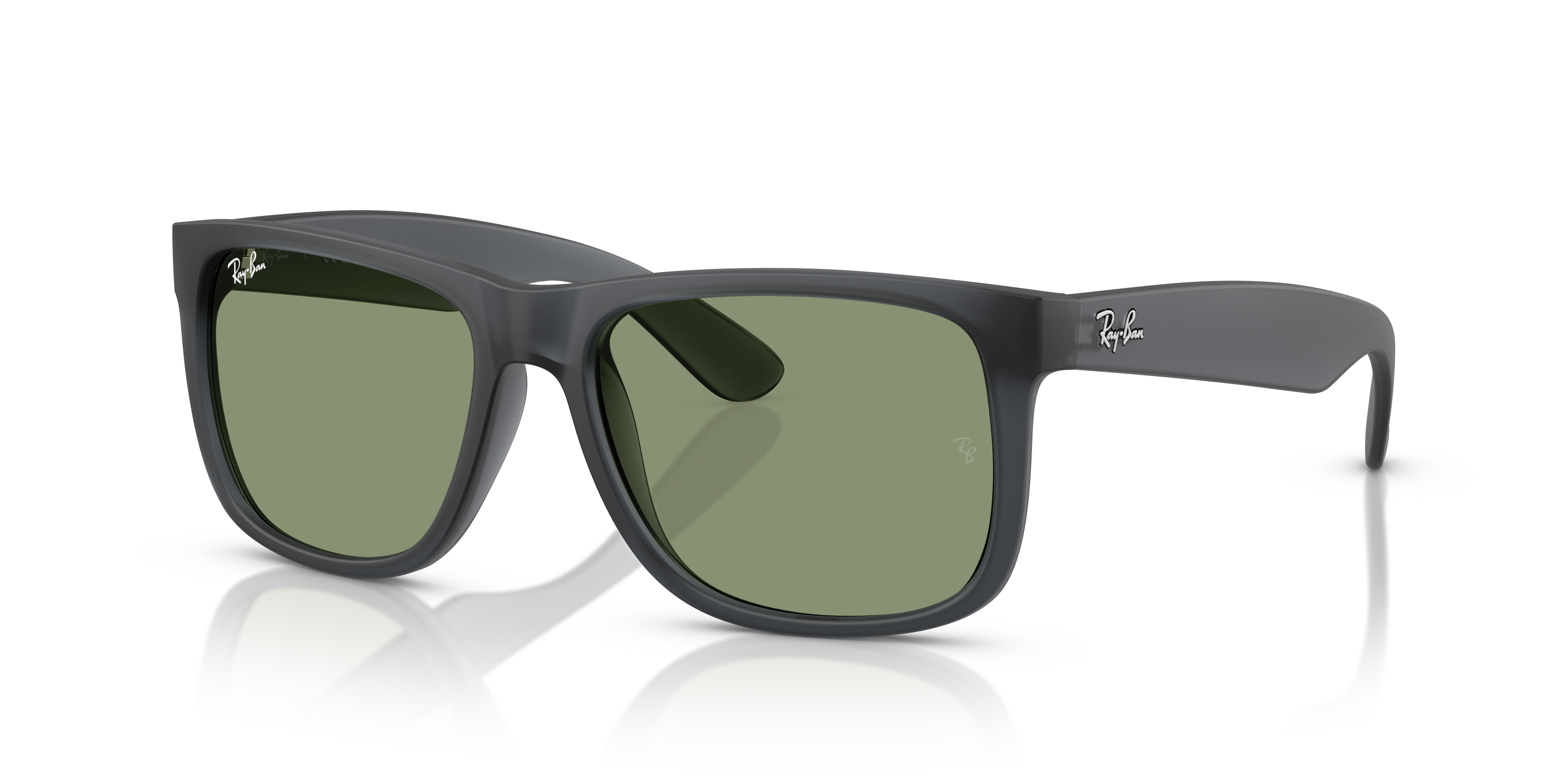 JUSTIN CLASSIC Matte Opal Grey Frame Green Lenses 54-16