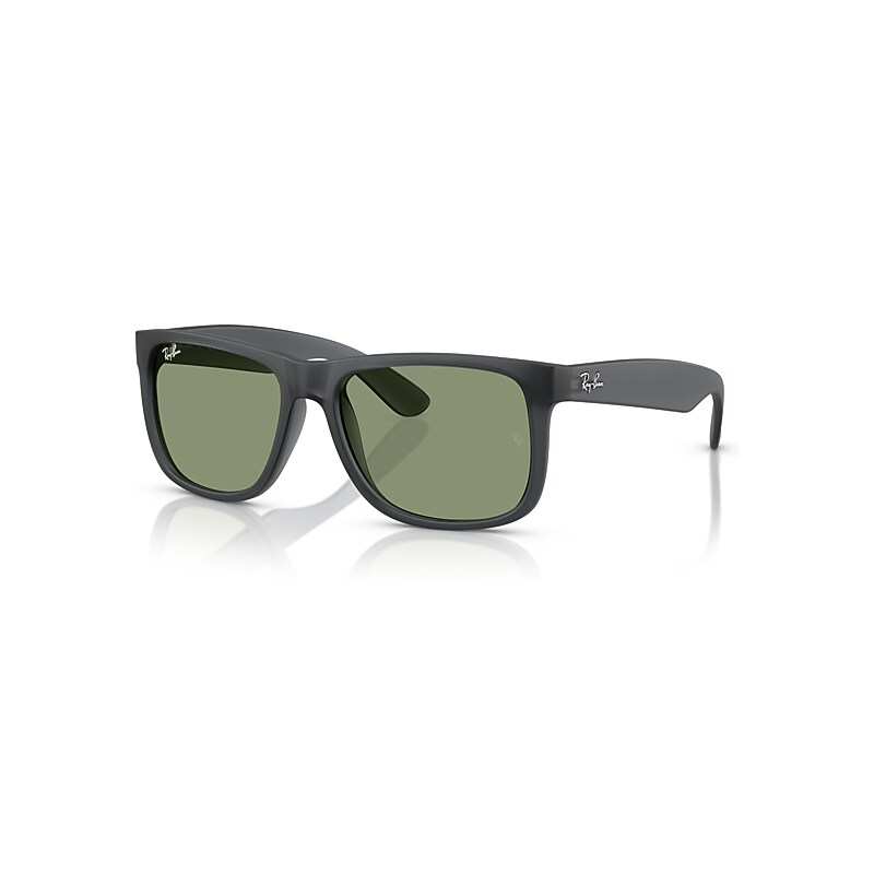 Ray-Ban Sunglasses Man Justin Classic - Opal Grey Frame Green Lenses 51-16