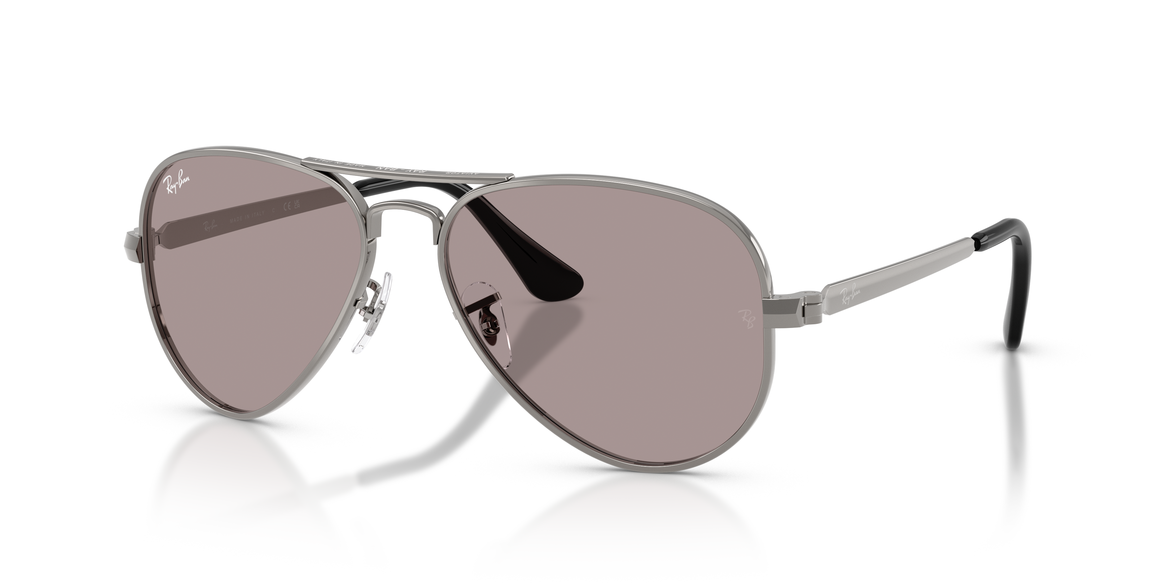 AVIATOR MAX SUMMER CAPSULE Polished Gunmetal Frame Violet Lenses 58-16