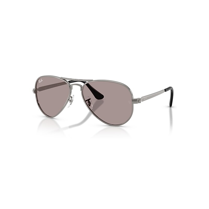 Ray-Ban Sunglasses Unisex Aviator Max Summer Capsule - Gunmetal Frame Violet Lenses 58-16