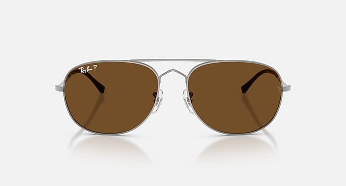 Ray-Ban Sunglasses Unisex Bain Bridge - Gunmetal Frame Brown Lenses 60-17 Polarized