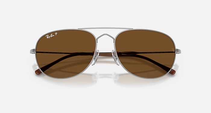 Ray-Ban Sunglasses Unisex Bain Bridge - Gunmetal Frame Brown Lenses 60-17 Polarized