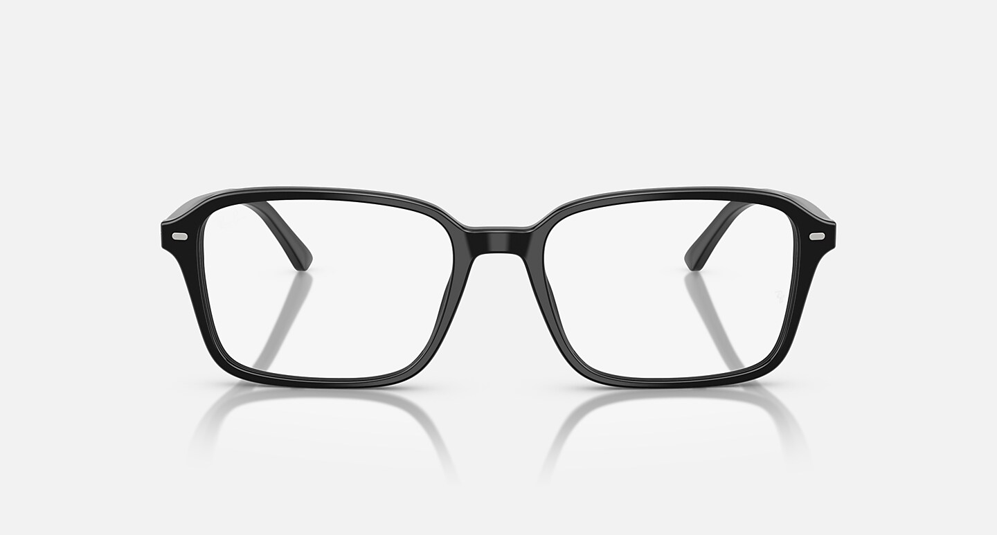 Ray-Ban Eyeglasses Unisex Raimond Optics Prescription - Black Frame Clear Lenses 56-18 Polarized
