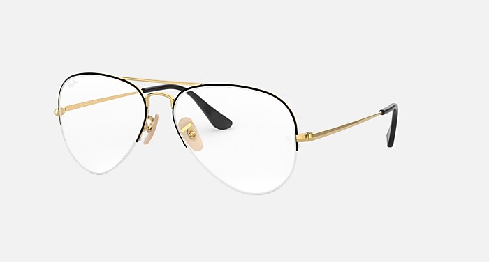 AVIATOR GAZE Eyeglasses with Black On Gold Frame - RB6589 | Ray-Ban®