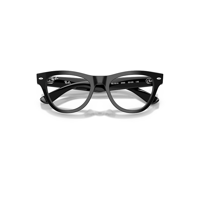 Ray Ban Rb5510 Optics Eyeglasses Black Frame Clear Lenses Polarized 52-20 In Black