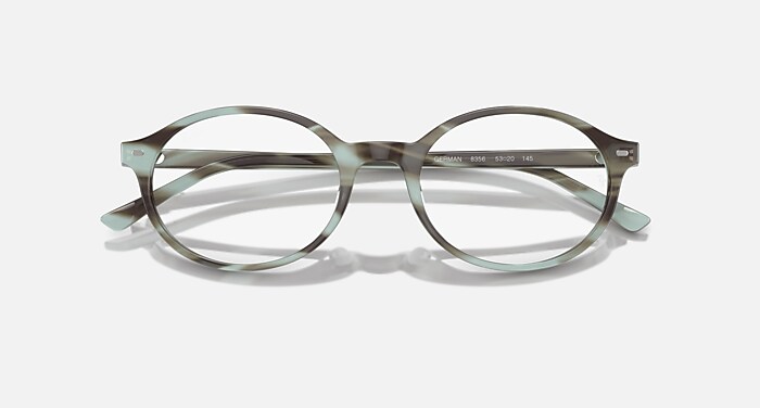 GERMAN OPTICS Eyeglasses with Striped Green Frame - RB5429