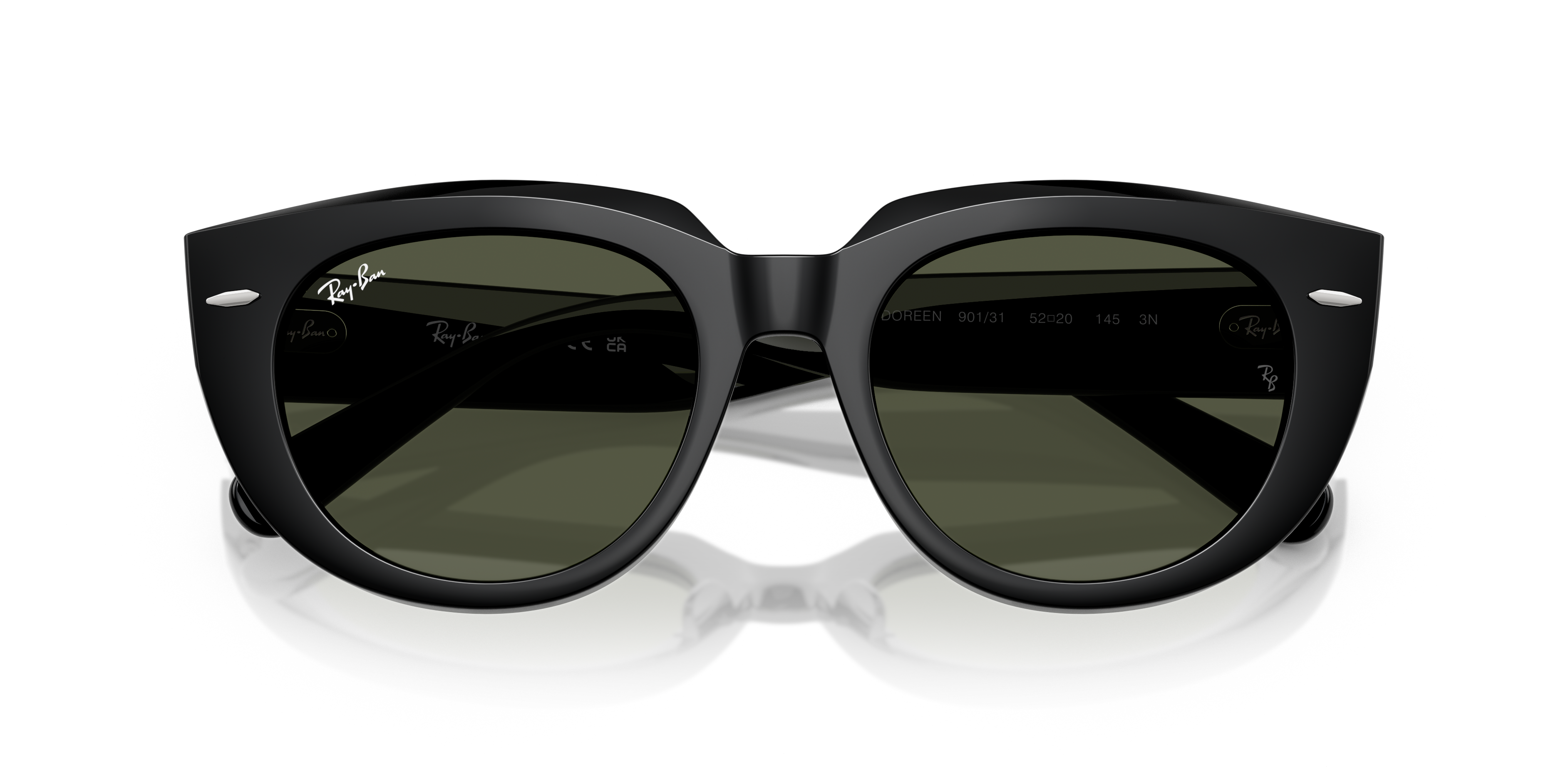 Ray-Ban サングラス DOREEN RB2286F 901/31 ブラック グリーン レイバン公式ストア】 Ray-Ban® DOREEN サングラス | 透明