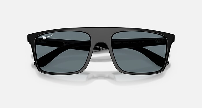 RB2222 Sunglasses in Black and Dark Blue Polarized - RB2222F | Ray
