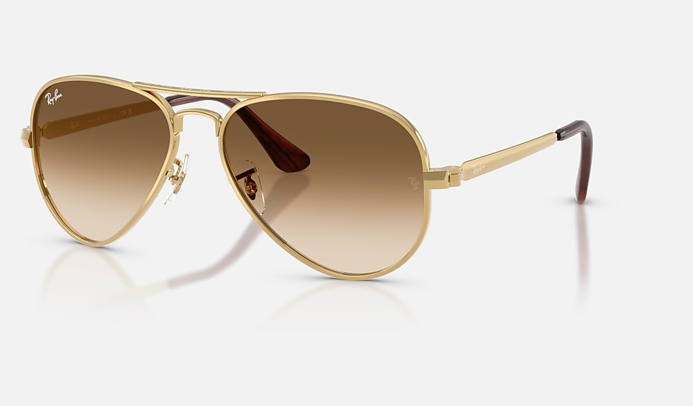 Ray-Ban Aviator サングラス ブラウン レンズ ゴールド フレーム NEW AVIATOR Sunglasses in Gold and Green - RB3625 | Ray-Ban® US