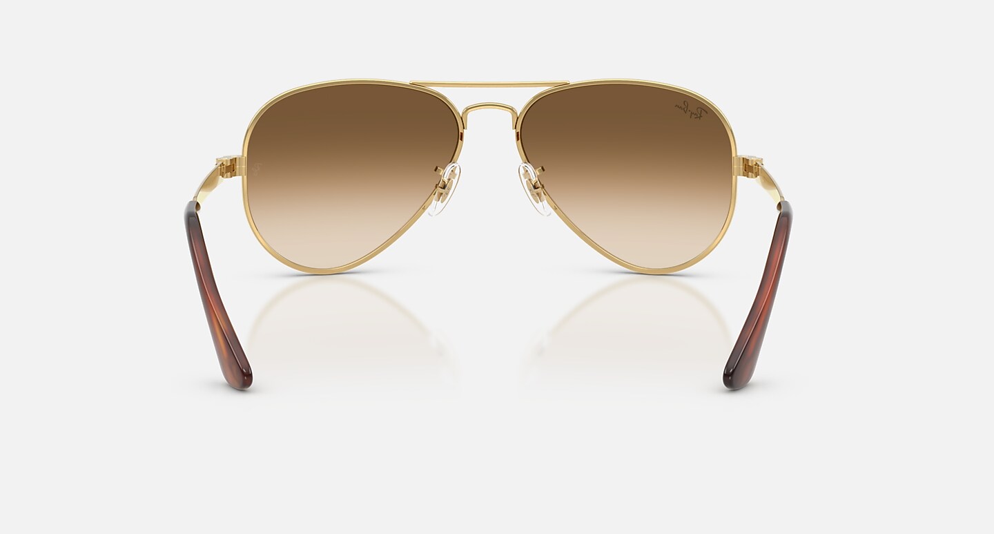Ray-Ban Sunglasses Unisex Aviator Max - Arista Gold Frame Brown Lenses 58-16
