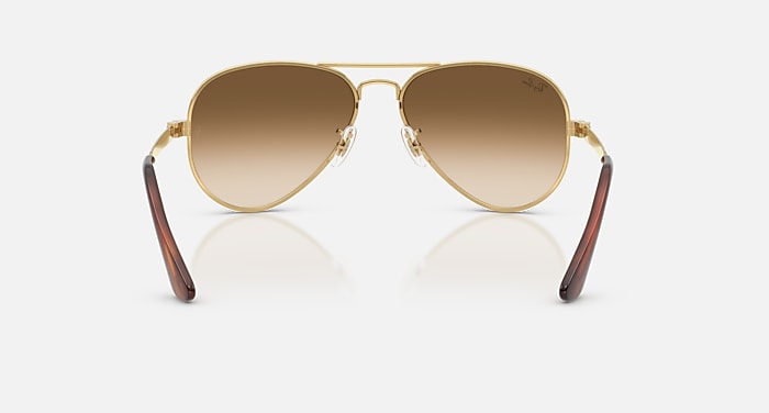 Ray-Ban Sunglasses Unisex Aviator Max - Arista Gold Frame Brown Lenses 58-16