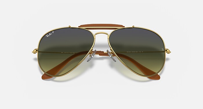 AVIATOR CRAFT Sunglasses in Gold and Green Gradient Blue  display picture 1