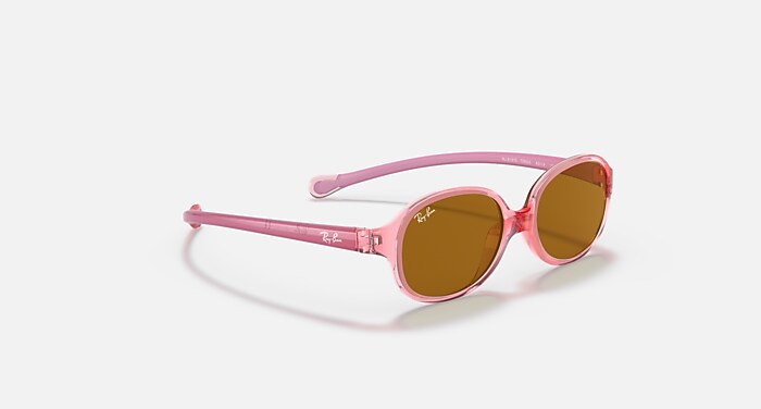 RB9187S KIDS Sunglasses in Transparent Light Red and Brown