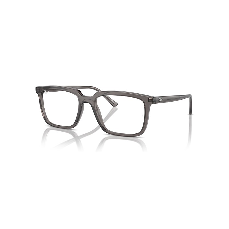 Ray-Ban Eyeglasses Unisex Alain Optics - Opal Dark Grey Frame Clear Lenses Polarized 54-18