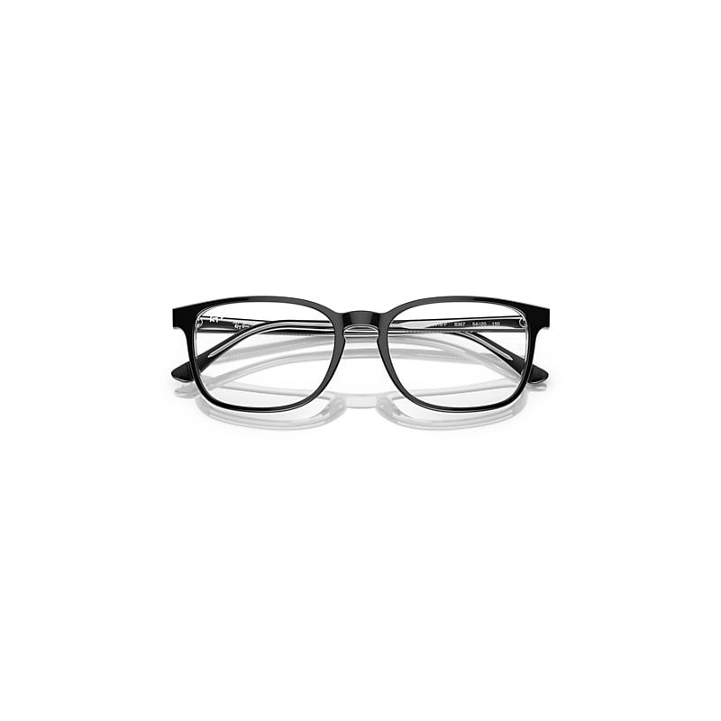 Ray-Ban Rb5418 Optics Eyeglasses Dark Grey On Transparent Grey Frame Clear Lenses Polarized 54-20