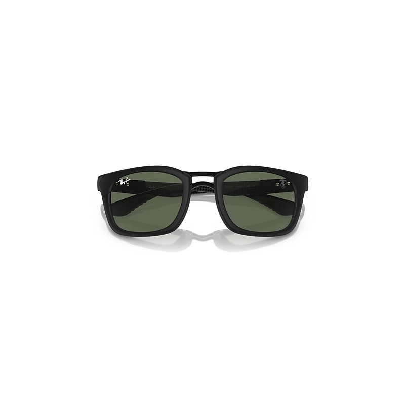 Ray-Ban Rb8362m Scuderia Ferrari Collection Sunglasses Dark Carbon Frame Green Lenses 53-25