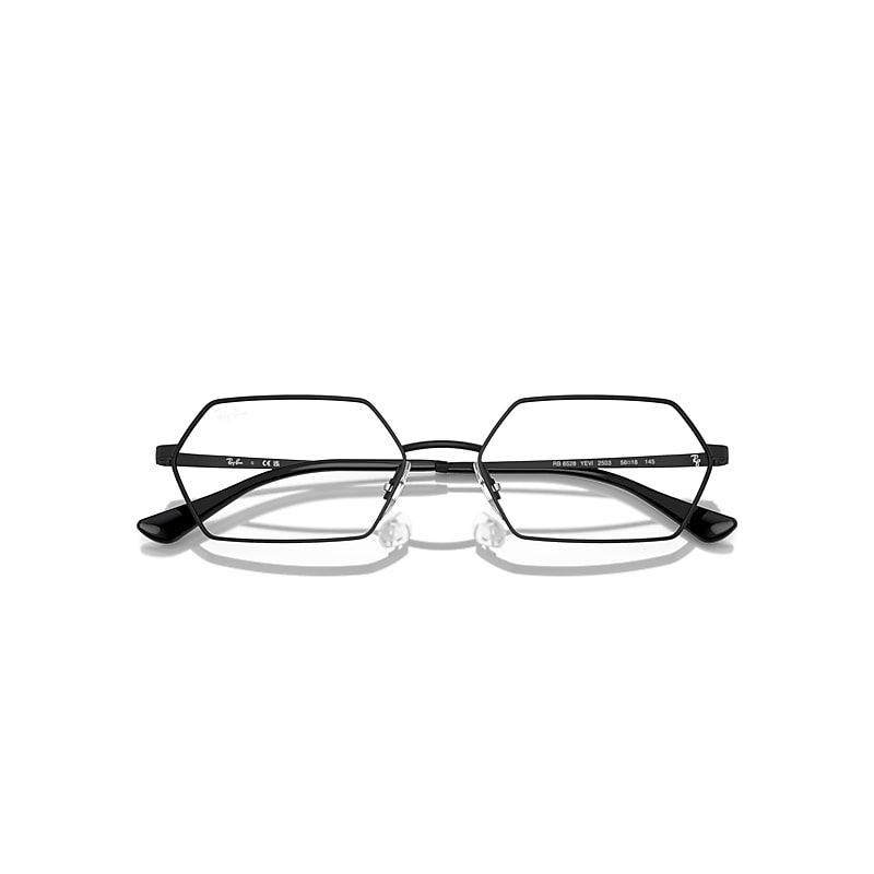 Ray-Ban Yevi Optics Eyeglasses Black Frame Clear Lenses Polarized 56-18