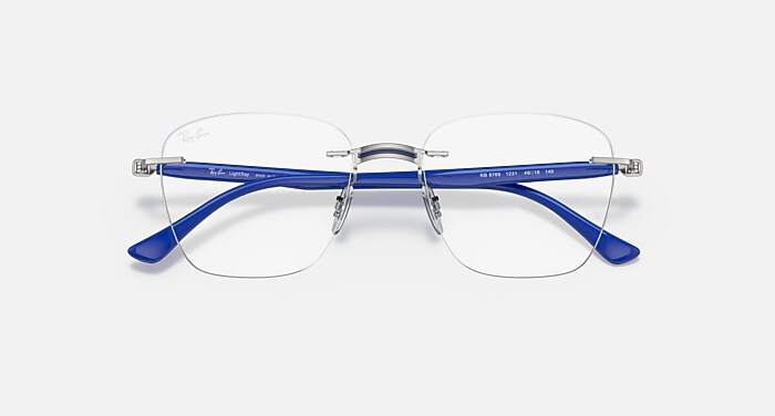 RB8769 OPTICS Eyeglasses with Blue On Silver Frame - RB8769 | Ray 
