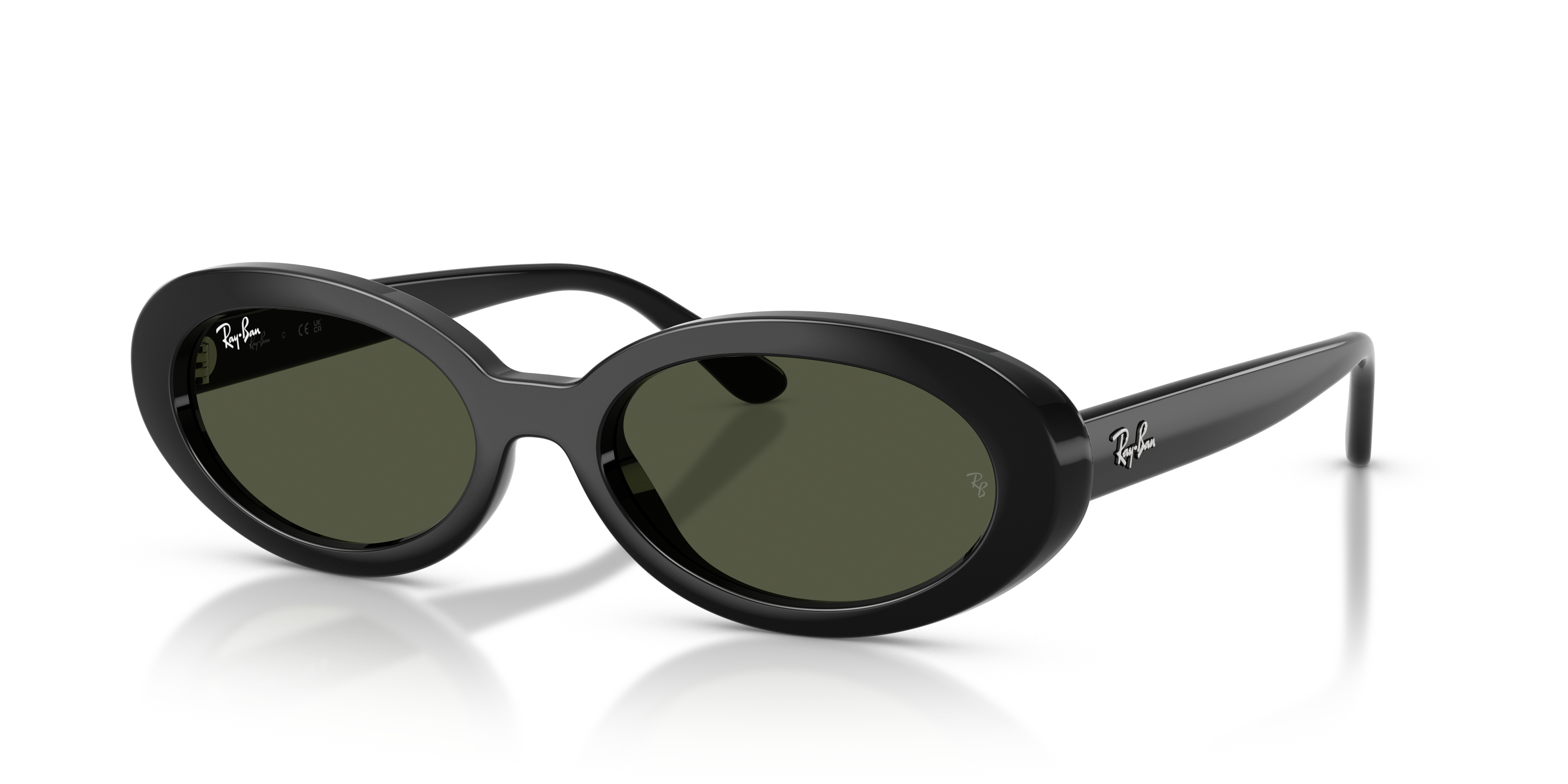 RB2223 Polished Black Frame Green Lenses 54-19
