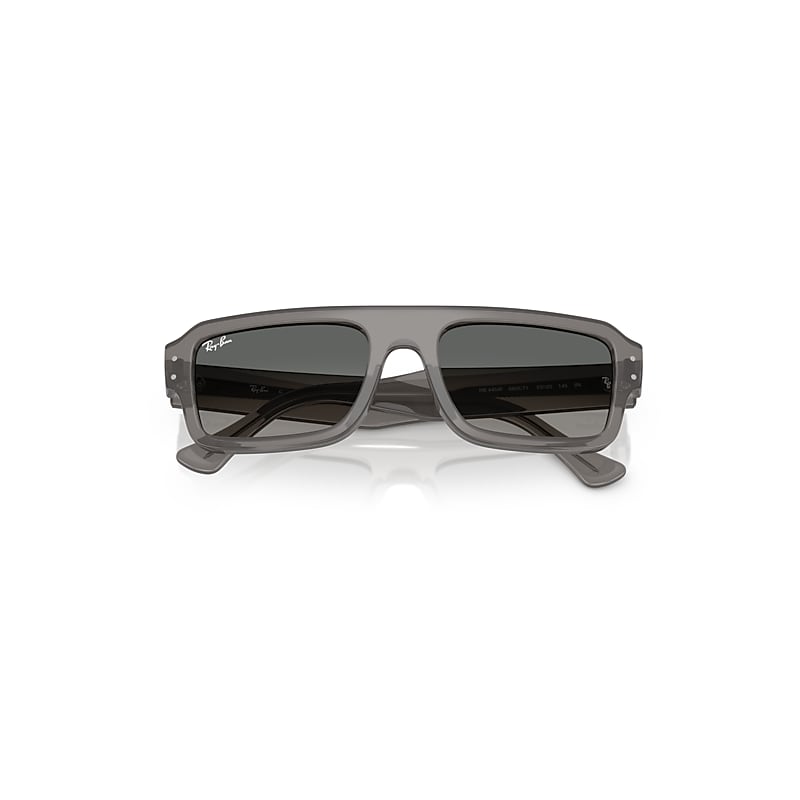 Ray Ban Lukas Bio-based Sunglasses Transparent Grey Frame Grey Lenses 53-20 In Transparent Grey