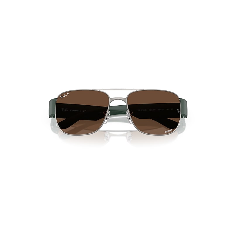 Ray Ban Rb3756ch Chromance Sunglasses Sand Green Frame Brown Lenses Polarized 56-18 In Sand Green