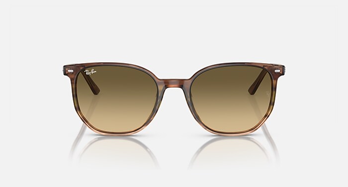 ELLIOT Sunglasses in Striped Brown & Green and Brown Black