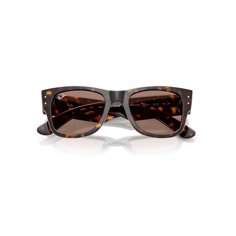 Ray Ban Mega Wayfarer Summer Capsule Sunglasses Havana Frame Violet Lenses 52-21 In Havana