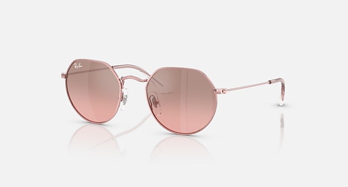 JACK KIDS Sunglasses in Light Pink and Pink Mirror Silver Gradient