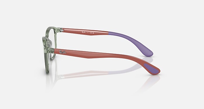 RB1619 OPTICS KIDS Eyeglasses with Transparent Green On Rubber