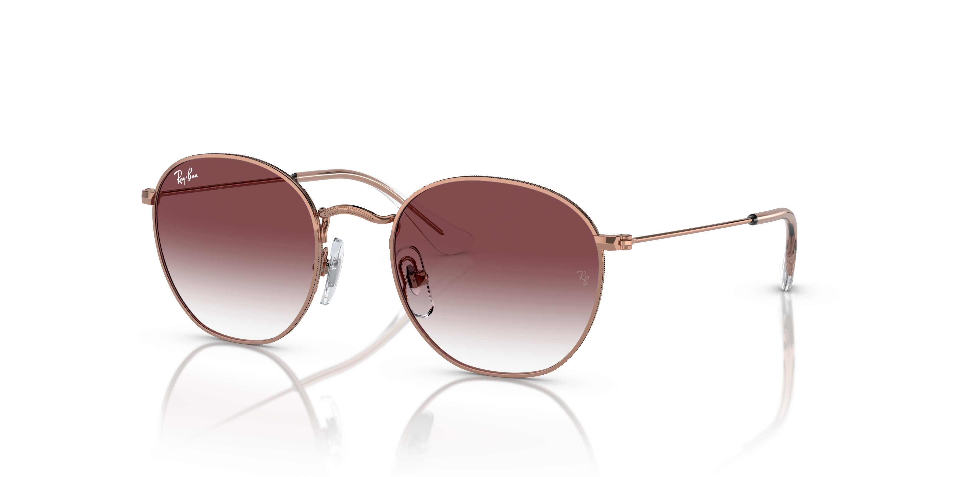 ROB KIDS Polished Rose Gold Frame Violet Lenses 48-19