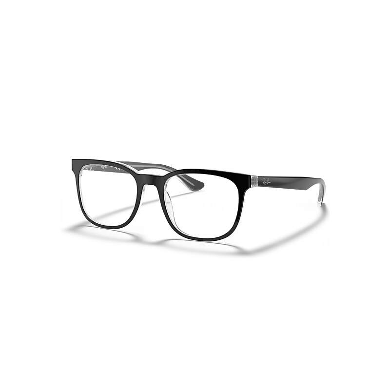 Ray-Ban Eyeglasses Unisex Rb5369 Optics - Black Frame Clear Lenses Polarized 52-18