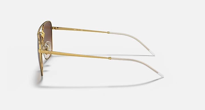 Ray-Ban Sunglasses Man Rb3588 - Brown On Gold Frame Brown Lenses 55-19