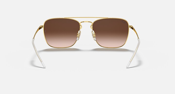 Ray-Ban Sunglasses Man Rb3588 - Brown On Gold Frame Brown Lenses 55-19