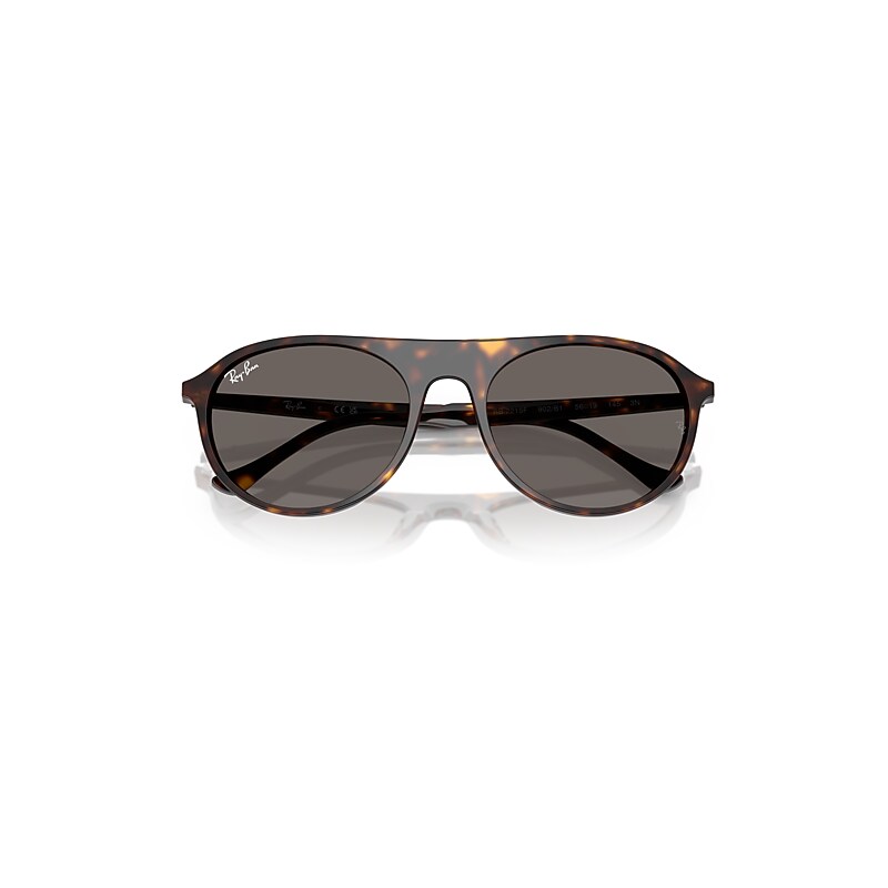 Ray Ban Rb2215 Sunglasses Havana Frame Grey Lenses 56-19 In Havana