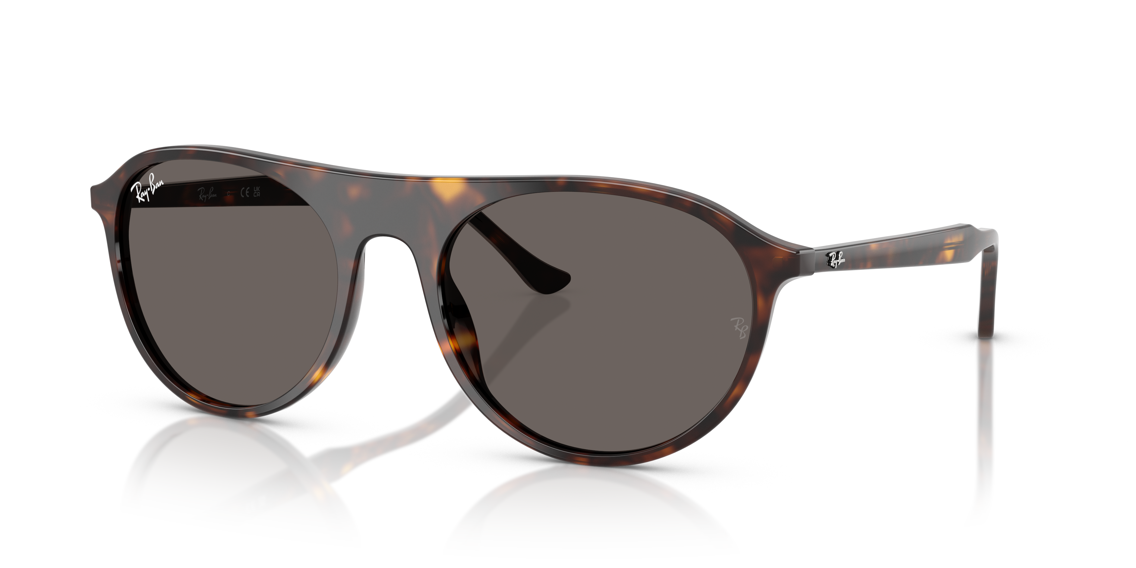 RB2215 Polished Havana Frame Dark Grey Lenses 56-19