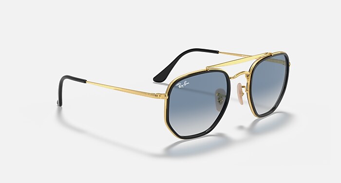 MARSHAL II Sunglasses in Arista Gold and Light Blue Gradient  display picture 2