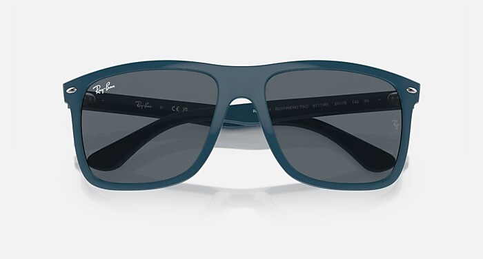 Ray-Ban ボストン型サングラス ブラック ブルーレンズ ボストン型 サングラス ブラック/ブルー UVカット カラーレンズ