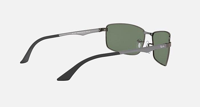 RB3498 Sunglasses in Gunmetal and Polarized Silver Flash - RB3498