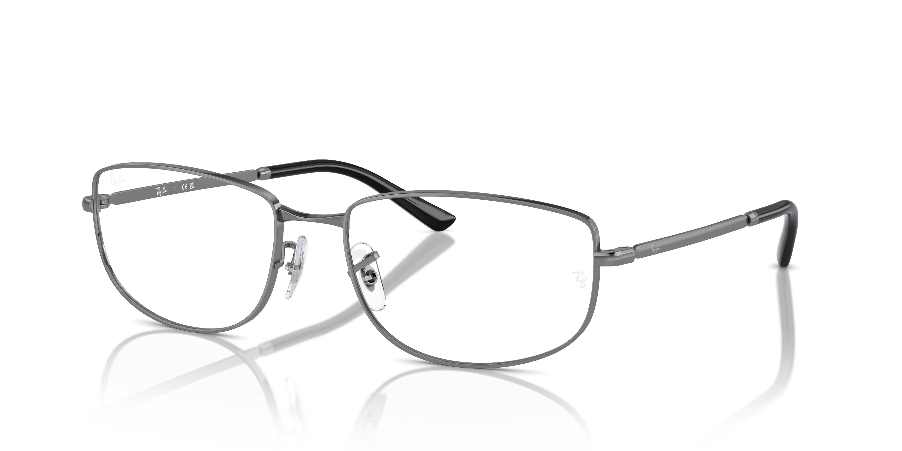 RB3732V OPTICS Polished Gunmetal Frame Clear Lenses 54-18