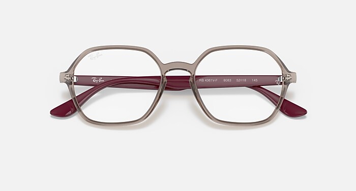 RB4361 OPTICS Eyeglasses with Transparent Grey Frame