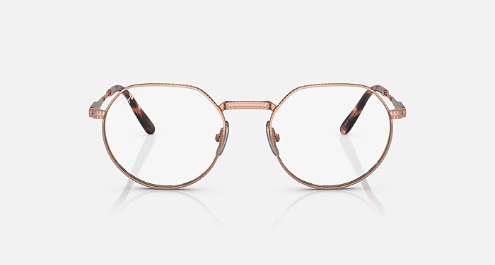 Eyeglasses with JACK II TITANIUM OPTICS Frame Różowe złoto