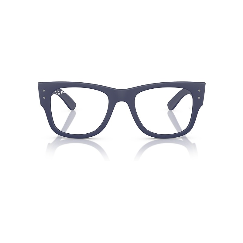 Ray Ban Mega Wayfarer Optics Liteforce Eyeglasses Sand Blue Frame Clear Lenses Polarized 50-21 In Sand Blue