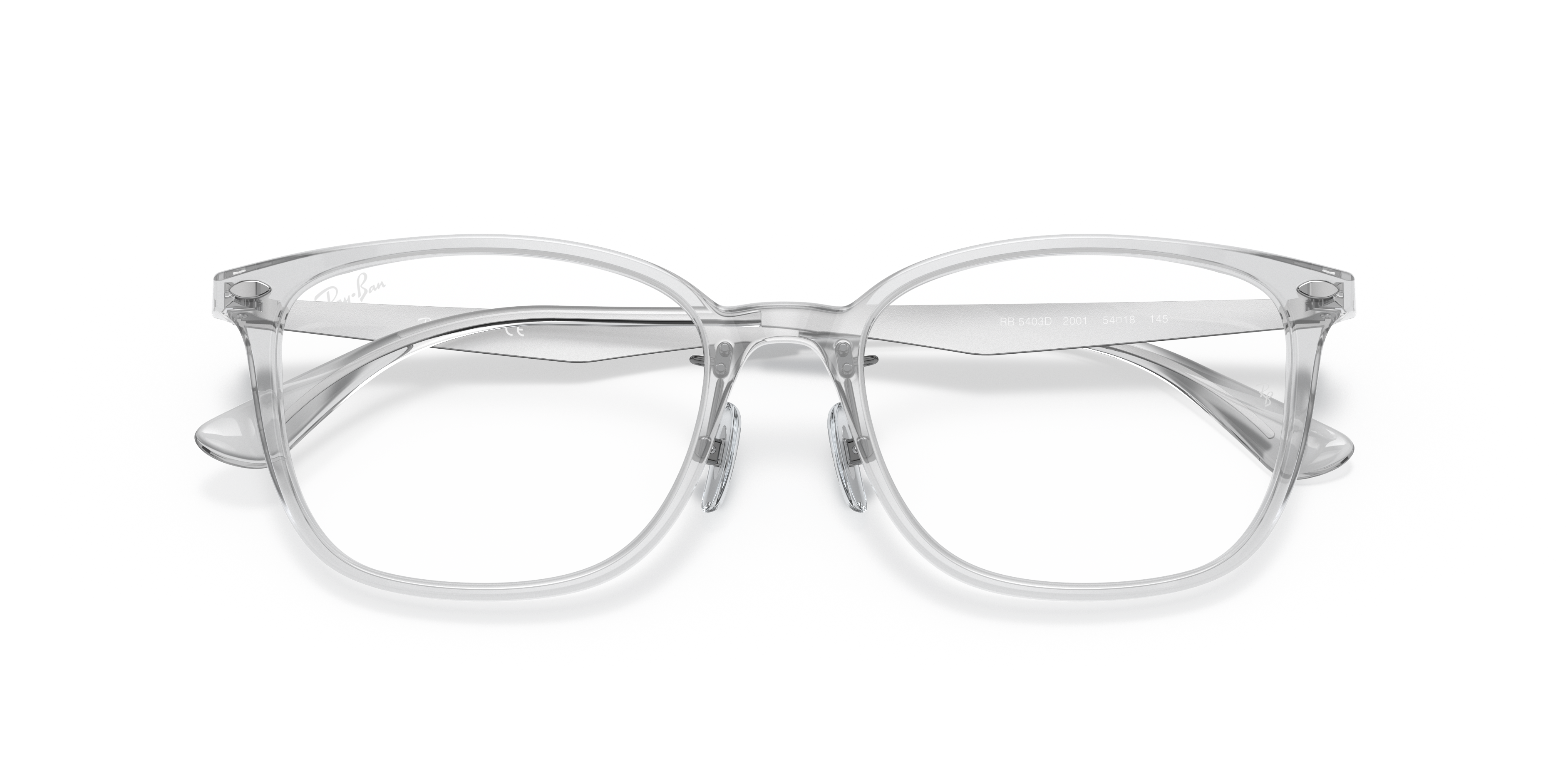 Ray-Ban Rb5403 Optics Eyeglasses Silver Frame Clear Lenses 52-18 183$