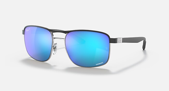 BLUーRAY 20個 RB3686 CHROMANCE Sunglasses in Blue On Gunmetal and Blue