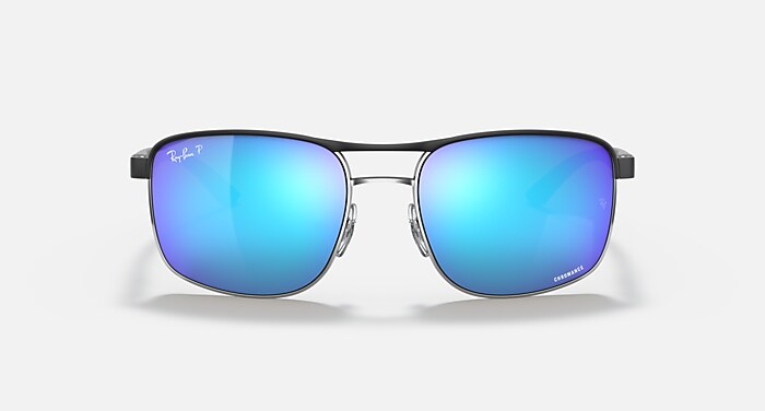 blueingrren RB3660CH CHROMANCE Sunglasses in Black and Blue - RB3660CH | Ray-Ban®