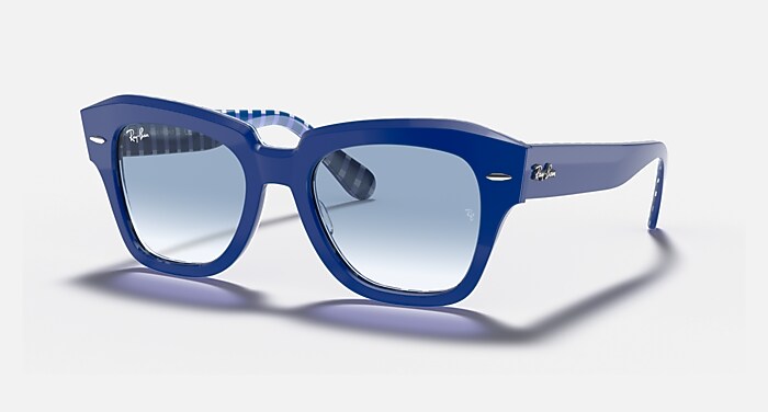 小物 Ray-Ban STATE STREET BLUE-LIGHT CLEAR EV Ray-Ban RB2186 State Street Blue-Violet Light Clear Evolve M