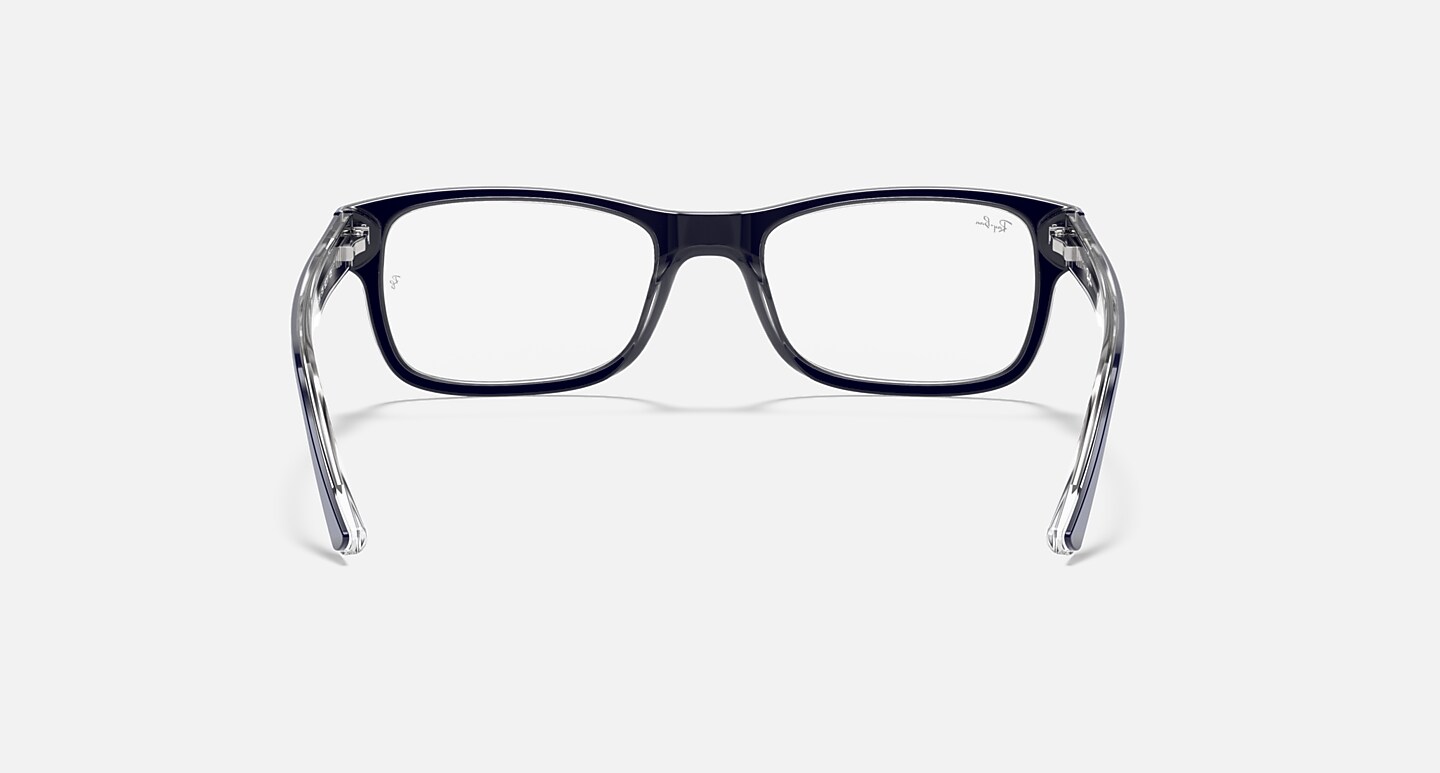 Ray-Ban Eyeglasses Unisex Rb5268 Optics Prescription - Blue Frame Clear Lenses 55-18 Polarized