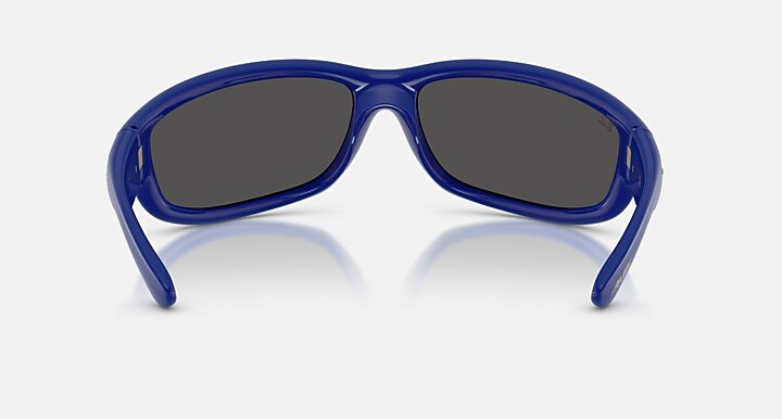 Ray-Ban Sunglasses Unisex Ultra Wrap 003 Next Generation Collection - Blue Frame Black Lenses 86-20